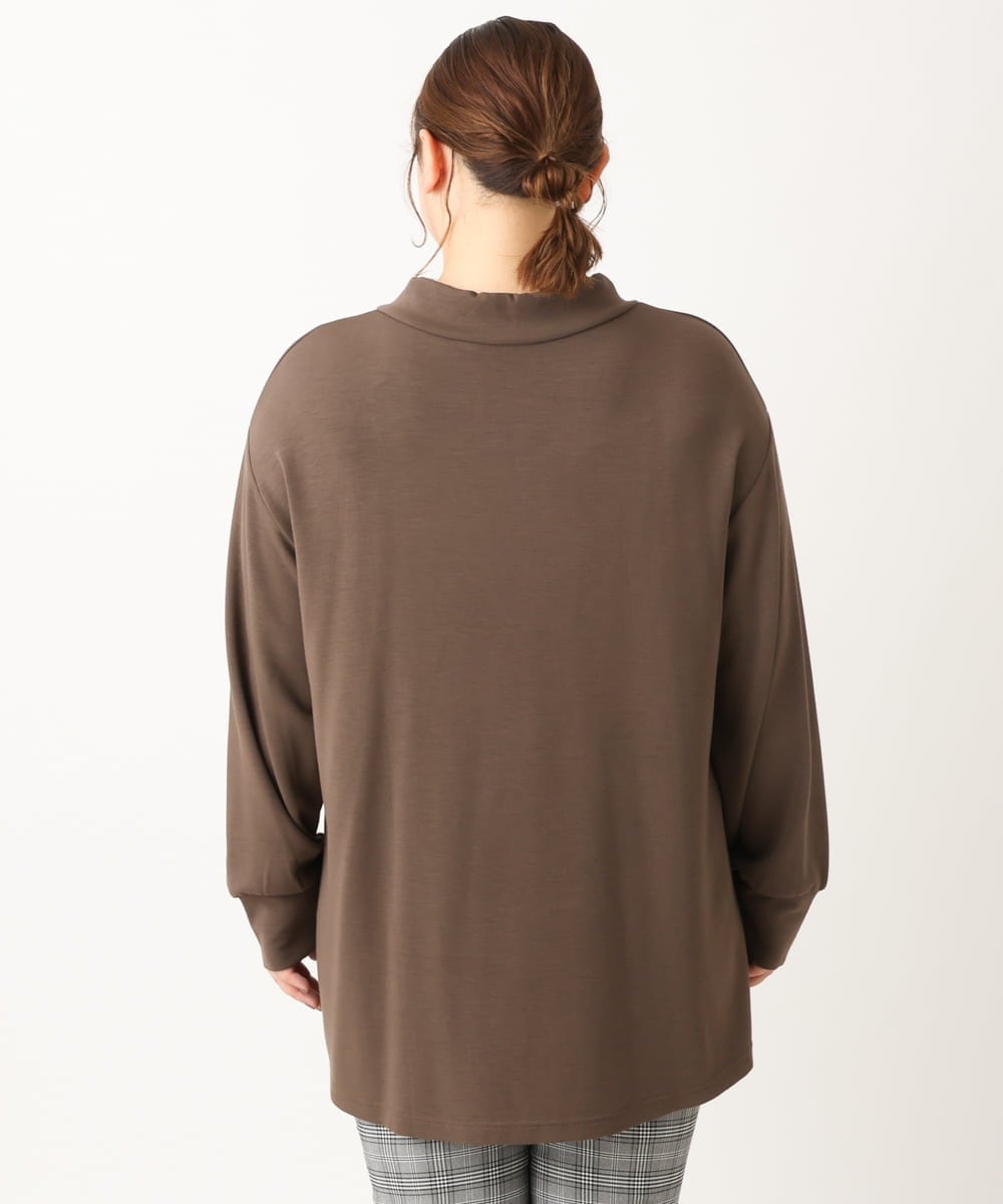 OLKKS16079 eur3(エウルキューブ) 【大きいサイズ】フーディー風トップス モカ(84)