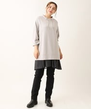 OLKKS16079 eur3(エウルキューブ) 【大きいサイズ】フーディー風トップス ライトグレー(91)