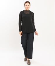 OLKKS33044 eur3(エウルキューブ) 【大きいサイズ/11号サイズあり】シアーカットソー ブラック(94)