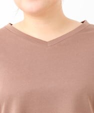 OLKKV05089 eur3(エウルキューブ) 【大きいサイズ】アシメヘムジャージートップス モカ(84)