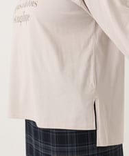 OLKLA23059 eur3(エウルキューブ) 【大きいサイズ】ロゴプリント長袖Tシャツ グレージュ(89)
