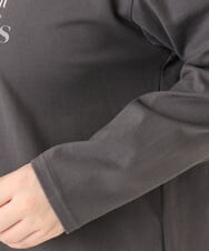 OLKLA23059 eur3(エウルキューブ) 【大きいサイズ】ロゴプリント長袖Tシャツ ダークグレー(93)