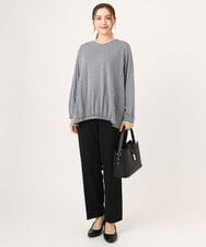 OLKLA26079 eur3(エウルキューブ) 【大きいサイズ】シャンブレーストライプカットソー ネイビー(57)