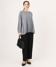 OLKLA26079 eur3(エウルキューブ) 【大きいサイズ】シャンブレーストライプカットソー ネイビー(57)