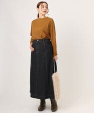 OLKLA28054 eur3(エウルキューブ) 【大きいサイズ】プチハイネックリブカットソー マスタード(26)