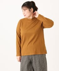 OLKLA28054 eur3(エウルキューブ) 【大きいサイズ】プチハイネックリブカットソー マスタード(26)