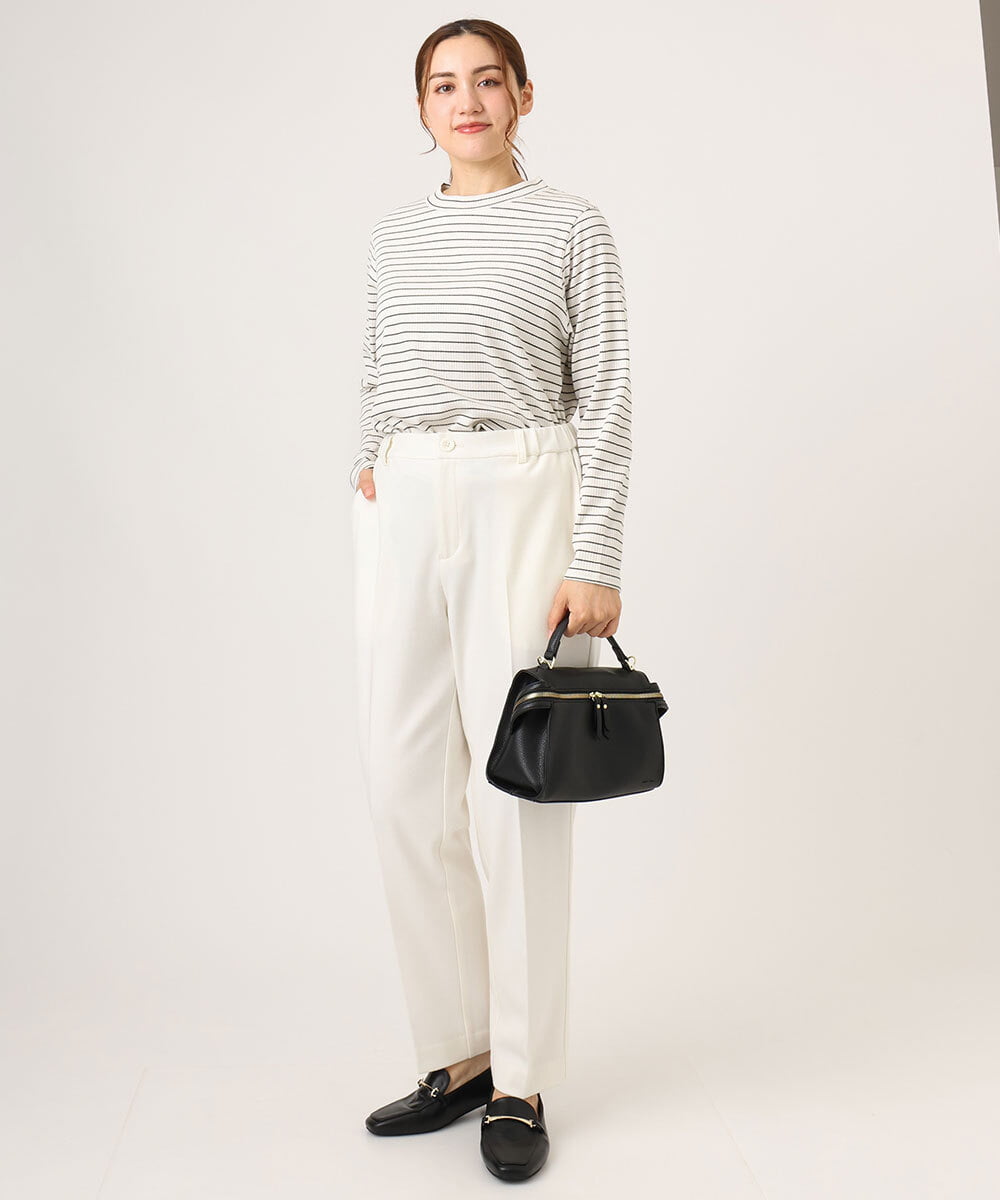 OLKLA28054 eur3(エウルキューブ) 【大きいサイズ】プチハイネックリブカットソー アイボリー(80)