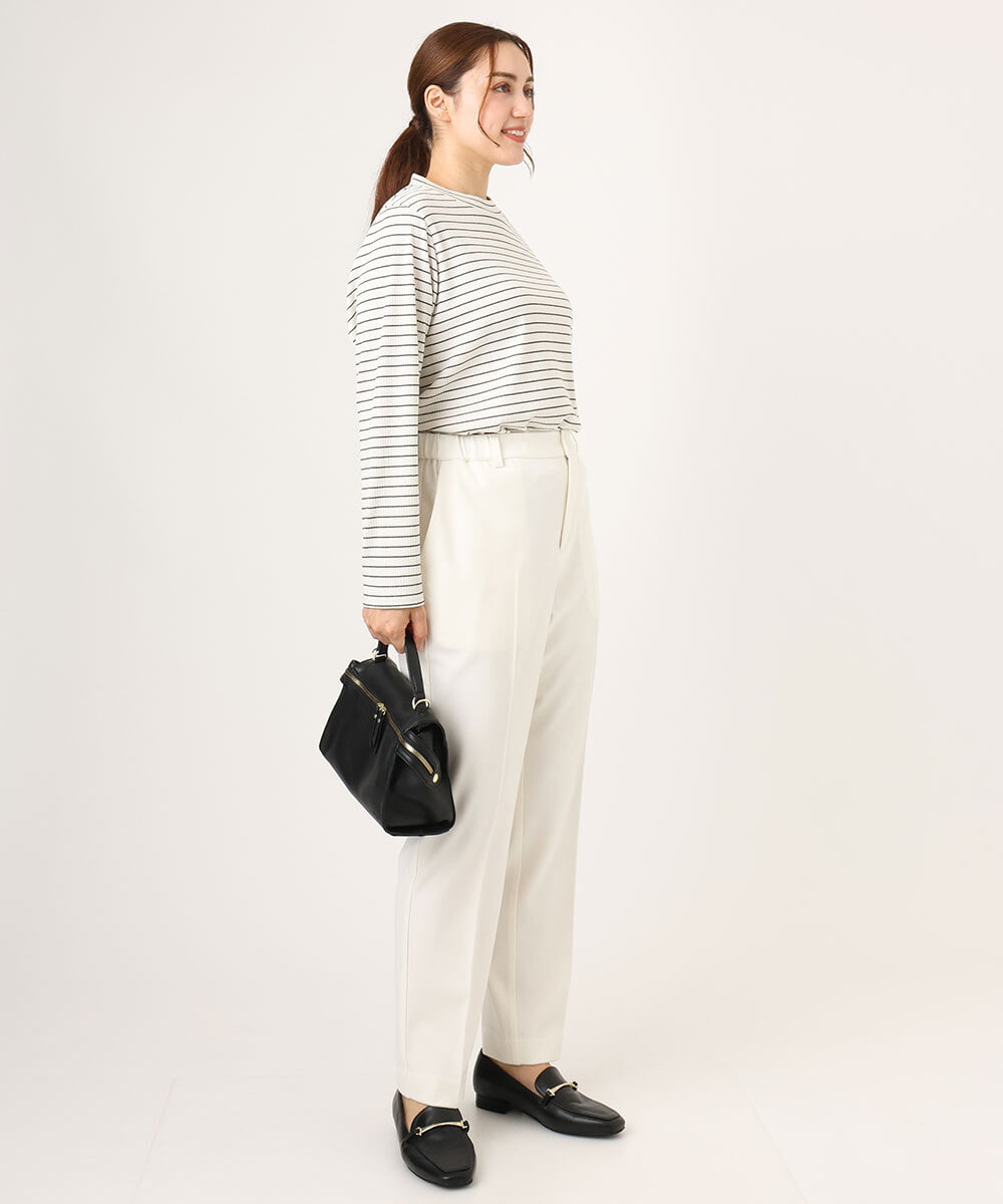 OLKLA28054 eur3(エウルキューブ) 【大きいサイズ】プチハイネックリブカットソー アイボリー(80)