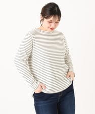OLKLA28054 eur3(エウルキューブ) 【大きいサイズ】プチハイネックリブカットソー アイボリー(80)