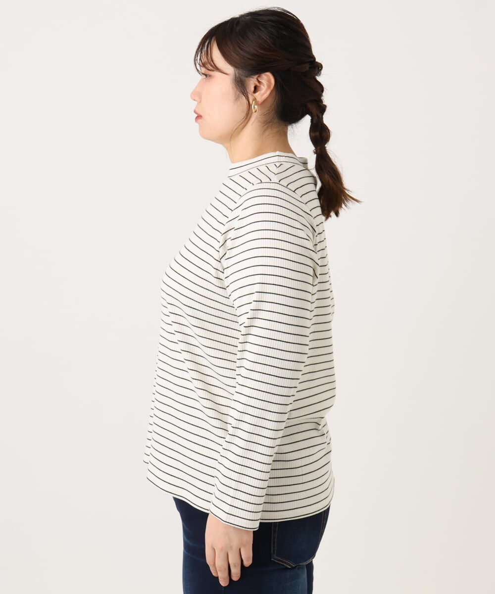 OLKLA28054 eur3(エウルキューブ) 【大きいサイズ】プチハイネックリブカットソー アイボリー(80)