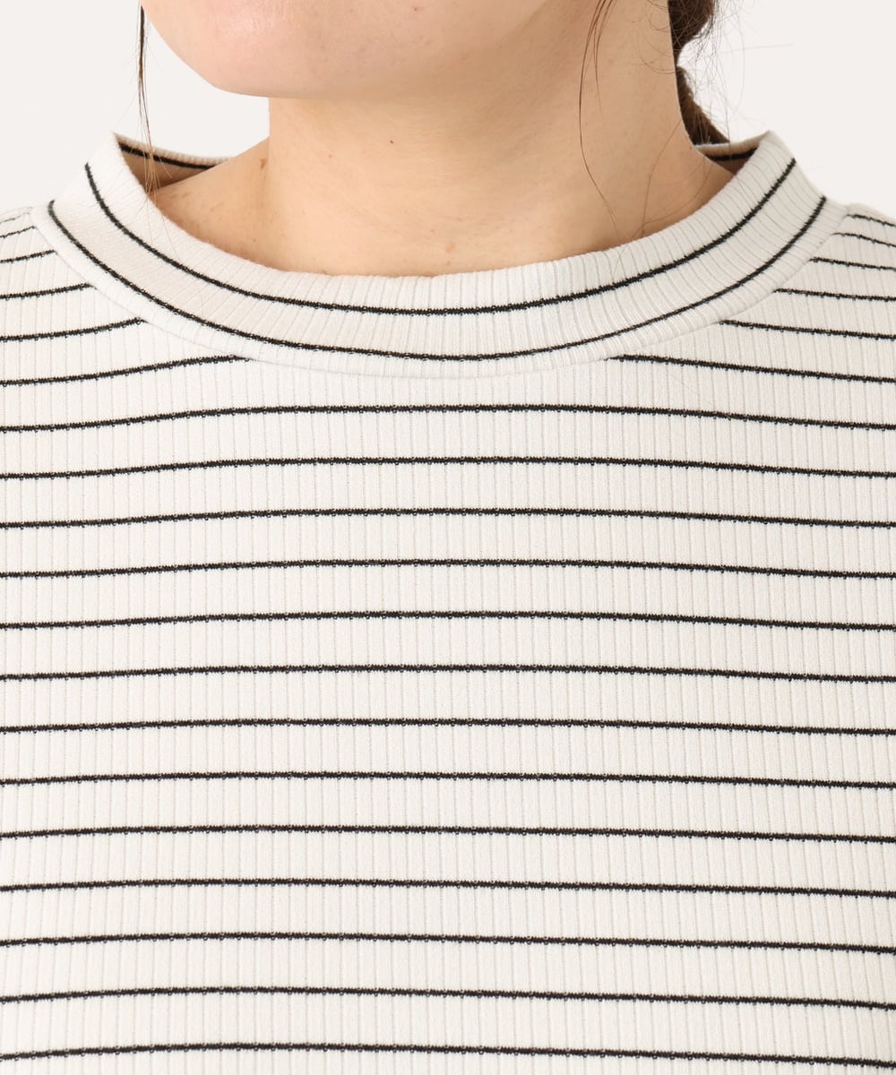 OLKLA28054 eur3(エウルキューブ) 【大きいサイズ】プチハイネックリブカットソー アイボリー(80)