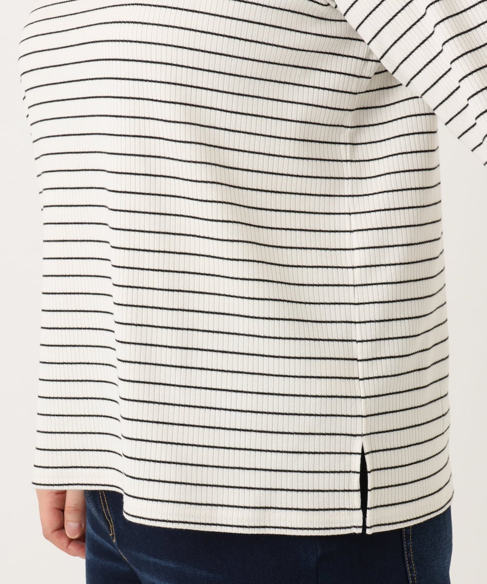 OLKLA28054 eur3(エウルキューブ) 【大きいサイズ】プチハイネックリブカットソー アイボリー(80)