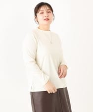 OLKLA28054 eur3(エウルキューブ) 【大きいサイズ】プチハイネックリブカットソー ホワイト(90)
