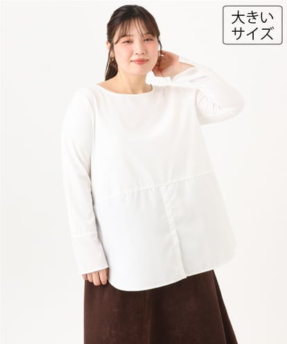 OLKLD20064 eur3 【WEB先行販売】【大きいサイズ】シャツドッキングトップス