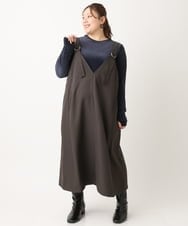 OLKLS15069 eur3(エウルキューブ) 【大きいサイズ/11号サイズあり】ベロアジャージートップス ダークグレー(93)