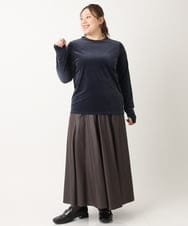 OLKLS15069 eur3(エウルキューブ) 【大きいサイズ/11号サイズあり】ベロアジャージートップス ダークグレー(93)