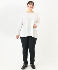 OLKLV11079 eur3(エウルキューブ) 【大きいサイズ】ペプラムトップス ホワイト(90)