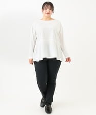 OLKLV11079 eur3(エウルキューブ) 【大きいサイズ】ペプラムトップス ホワイト(90)
