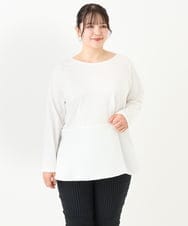 OLKLV11079 eur3(エウルキューブ) 【大きいサイズ】ペプラムトップス ホワイト(90)