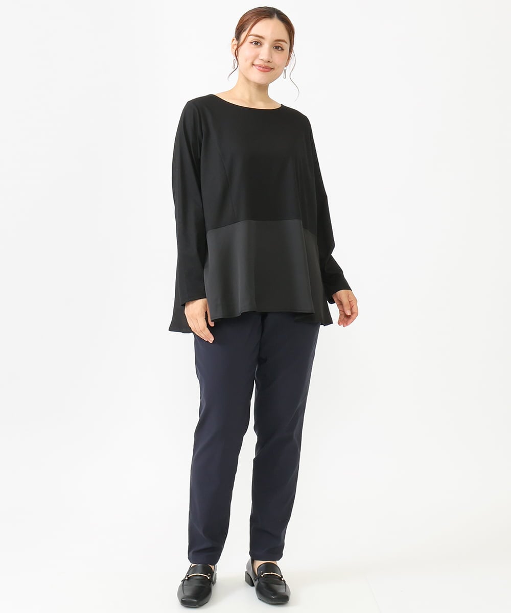 OLKLV11079 eur3(エウルキューブ) 【大きいサイズ】ペプラムトップス ブラック(94)