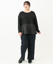 OLKLV11079 eur3(エウルキューブ) 【大きいサイズ】ペプラムトップス ブラック(94)
