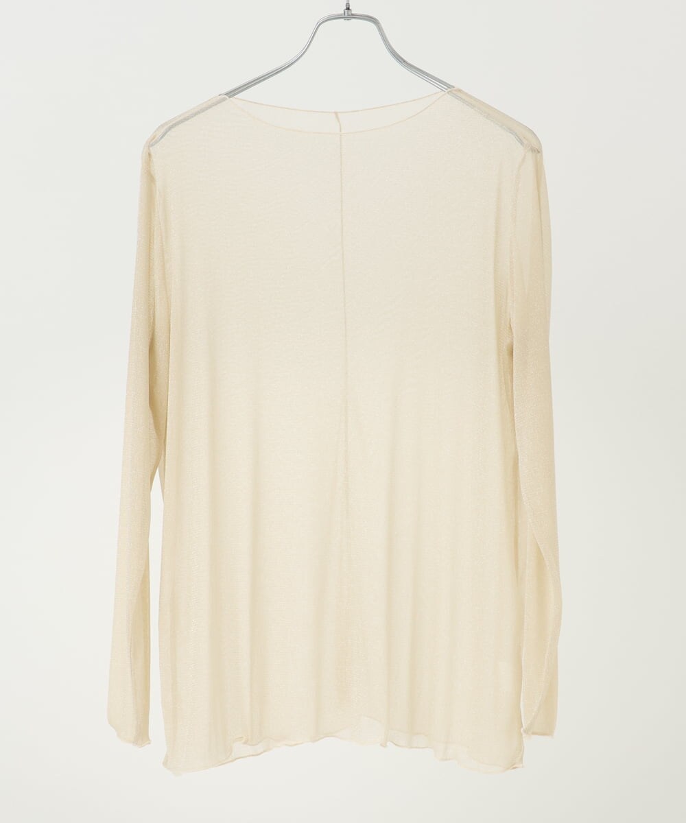 OLKLV19044 eur3(エウルキューブ) 【大きいサイズ】シアーラメカットソー アイボリー(80)
