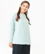 OLKLV24059 eur3(エウルキューブ) 【大きいサイズ】ぽこぽこカットソー ライトブルー(50)