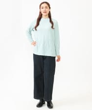 OLKLV24059 eur3(エウルキューブ) 【大きいサイズ】ぽこぽこカットソー ライトブルー(50)