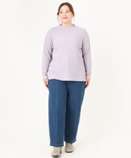 OLKLV24059 eur3(エウルキューブ) 【大きいサイズ】ぽこぽこカットソー ラベンダー(60)