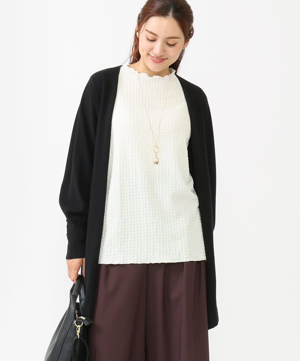 OLKLV24059 eur3(エウルキューブ) 【大きいサイズ】ぽこぽこカットソー アイボリー(80)