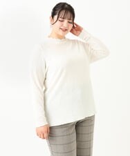 OLKLV24059 eur3(エウルキューブ) 【大きいサイズ】ぽこぽこカットソー アイボリー(80)