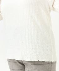 OLKLV24059 eur3(エウルキューブ) 【大きいサイズ】ぽこぽこカットソー アイボリー(80)