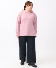 OLLAA08099 eur3(エウルキューブ) 【大きいサイズ】ワイドデニムパンツ ネイビー(57)