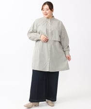 OLLAA08099 eur3(エウルキューブ) 【大きいサイズ】ワイドデニムパンツ ネイビー(57)