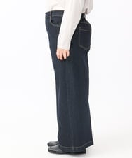 OLLAA08099 eur3(エウルキューブ) 【大きいサイズ】ワイドデニムパンツ ネイビー(57)