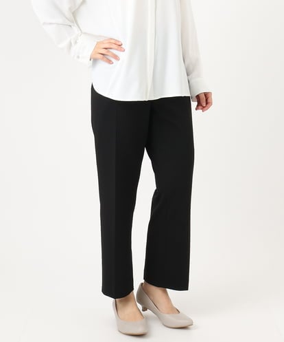 OLLAA11139 eur3 【大きいサイズ/11号サイズあり/セットアップ対応】カットジョーゼットストレッチパンツ