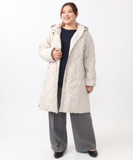 OLLAA15099 eur3(エウルキューブ) 【大きいサイズ】ロイヤルヒートワイドストレートパンツ グレー(92)