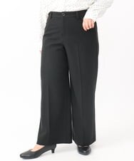 OLLAA15099 eur3(エウルキューブ) 【大きいサイズ】ロイヤルヒートワイドストレートパンツ ブラック(94)