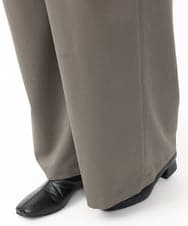 OLLAA26129 eur3(エウルキューブ) 【大きいサイズ】タックワイドパンツ カーキ(36)