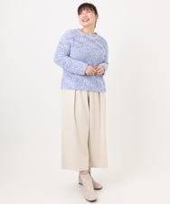 OLLAD06099 eur3(エウルキューブ) 【大きいサイズ】ウール調キュロットパンツ アイボリー(80)