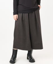OLLAD06099 eur3(エウルキューブ) 【大きいサイズ】ウール調キュロットパンツ ダークグレー(93)