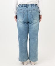 OLLAD24109 eur3(エウルキューブ) 【大きいサイズ】ストレートデニムパンツ ブルー(55)