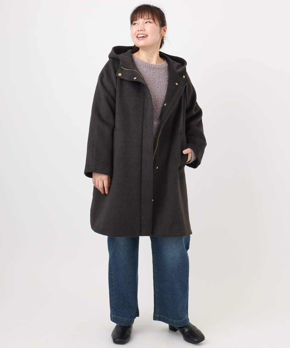 OLLAD24109 eur3(エウルキューブ) 【大きいサイズ】ストレートデニムパンツ ネイビー(57)