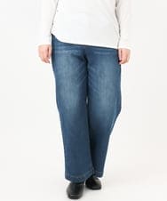 OLLAD24109 eur3(エウルキューブ) 【大きいサイズ】ストレートデニムパンツ ネイビー(57)
