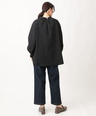 OLLAV19099 eur3(エウルキューブ) 【大きいサイズ】ストレッチワイドデニムパンツ ネイビー(57)