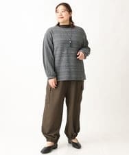 OLLAV28129 eur3(エウルキューブ) 【大きいサイズ】ストレッチカーゴパンツ カーキ(36)
