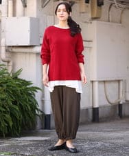 OLLAV28129 eur3(エウルキューブ) 【大きいサイズ】ストレッチカーゴパンツ カーキ(36)