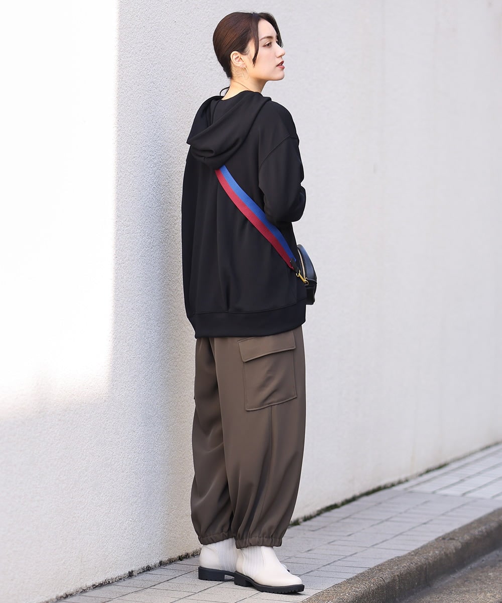 OLLAV28129 eur3(エウルキューブ) 【大きいサイズ】ストレッチカーゴパンツ カーキ(36)