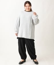 OLLAV28129 eur3(エウルキューブ) 【大きいサイズ】ストレッチカーゴパンツ ブラック(94)