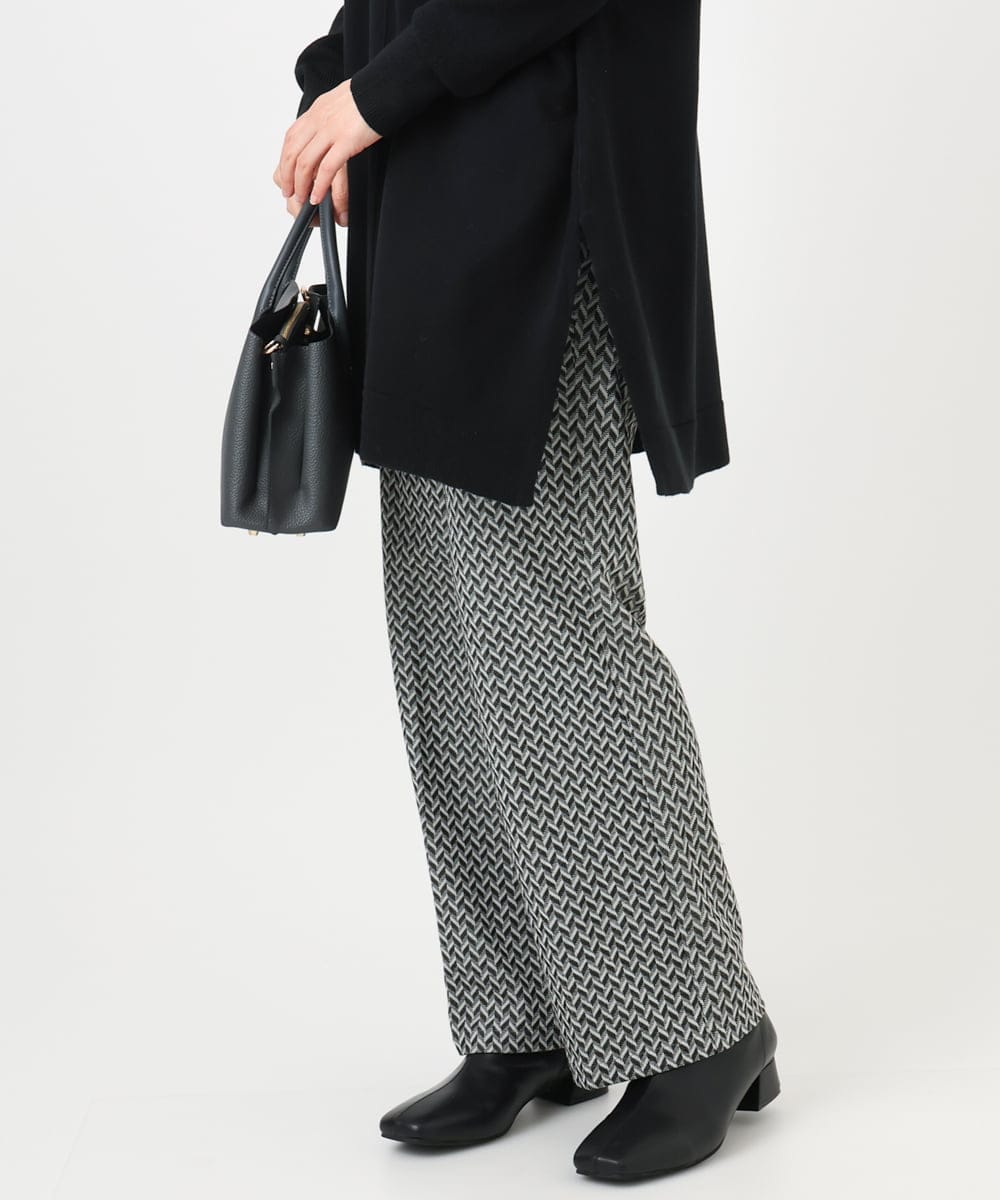 OLLBD22099 eur3(エウルキューブ) 【大きいサイズ】ストレートジャージーパンツ ダークグレー(93)